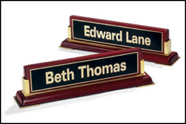 Rosewood Nameplate (10 5/8"x2 3/4"x2 1/2")